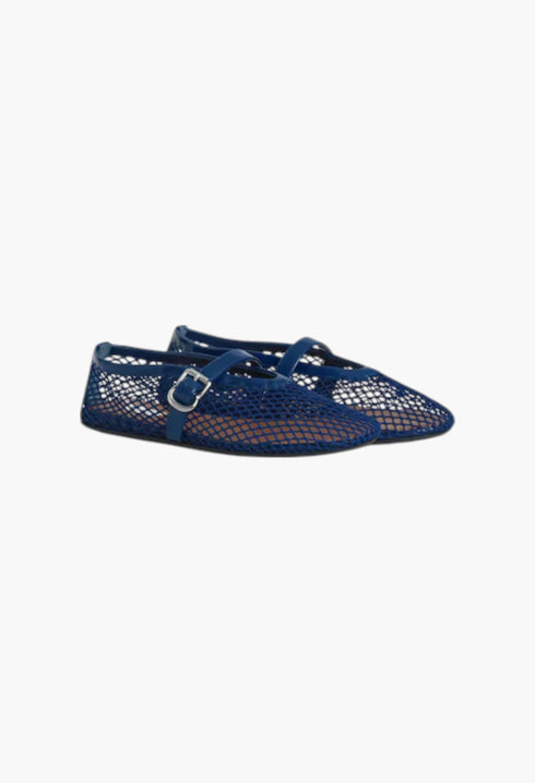 Midnight - Ballet Flats In Fishnet - GLAM MODA